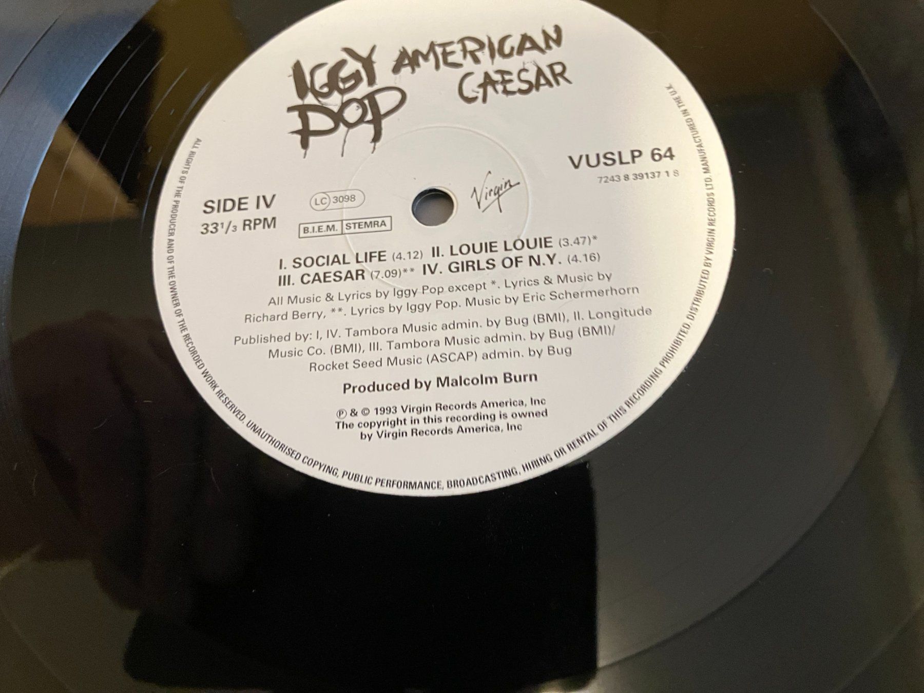 Dischi in vinile: Iggy Pop – Usato da Aarwangen venduto da Jukebox3 9