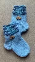 Babysocken 💙 handgestrickt - mit 🚗- ab Geburt - NEU