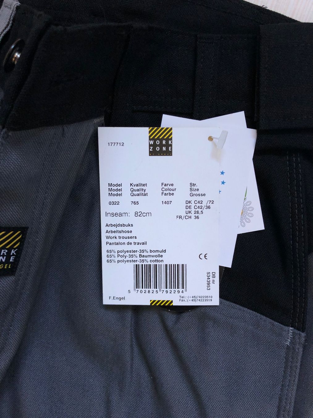 Pantaloni: Work Zone Arbeitshose Grau/Schwarz Gr. 36 Neu – Usato da Arth venduto da Vrecam51 2