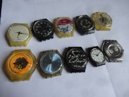 10 STK ANTIK UNKONROLLE S-WATCH UHREN.USTAND MUSS ANSCHUAEN.