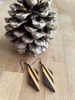 Ohrringe aus Wenge Ahorn Holz