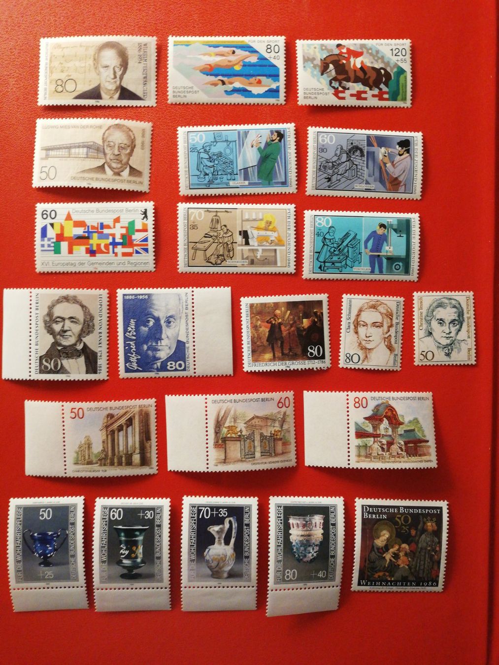 Alle Briefmarken: Berlin Jahrgang 1986 postfrisch – Gebraucht aus zumikon von lotegrandote