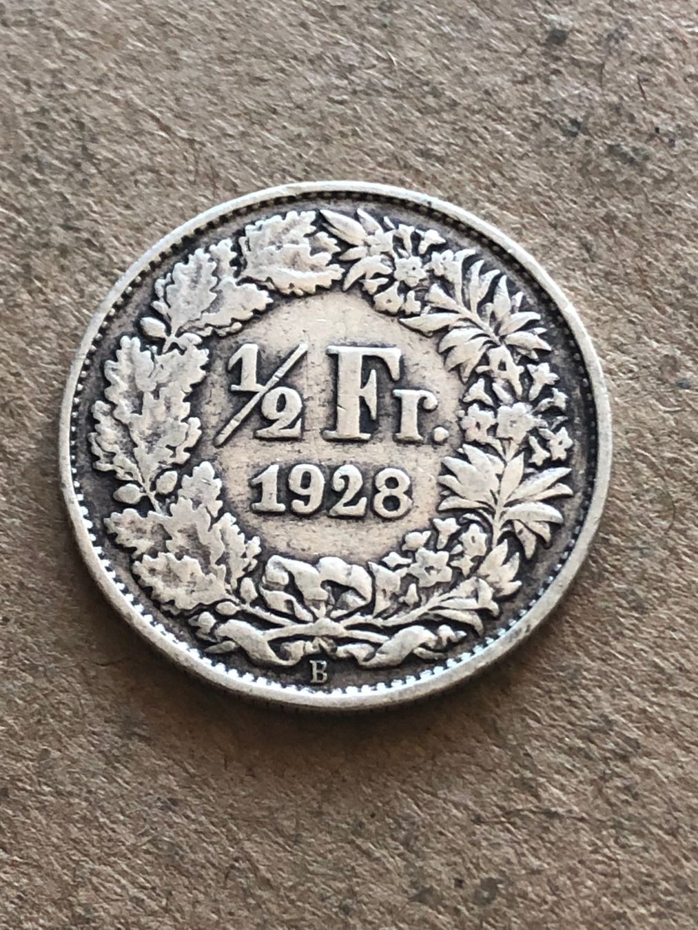Alle Münzen: 50 Rp. 1928 – Gebraucht aus Schötz von Odpa