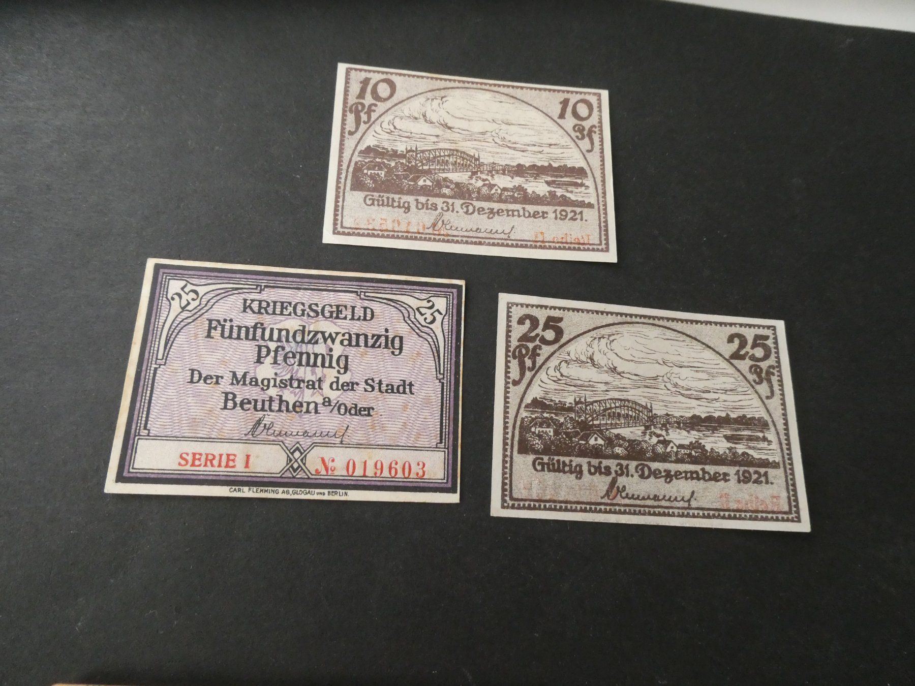 Billets de banque: Dt. Reich, Beuthen a.d. Oder - Notgeld – D'occasion à Hinterforst par Rohusri