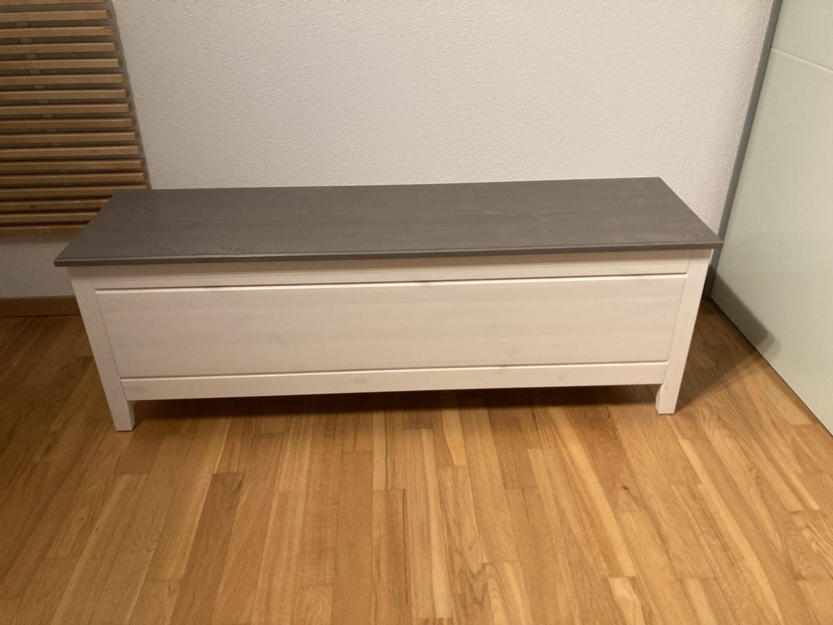 Truhen: Holztruhe weiss / grau – Gebraucht aus Zürich von Bossy67
