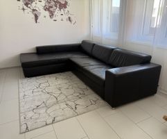 Schwarzes Ecksofa Ewald Schillig, Top Zustand, Leder