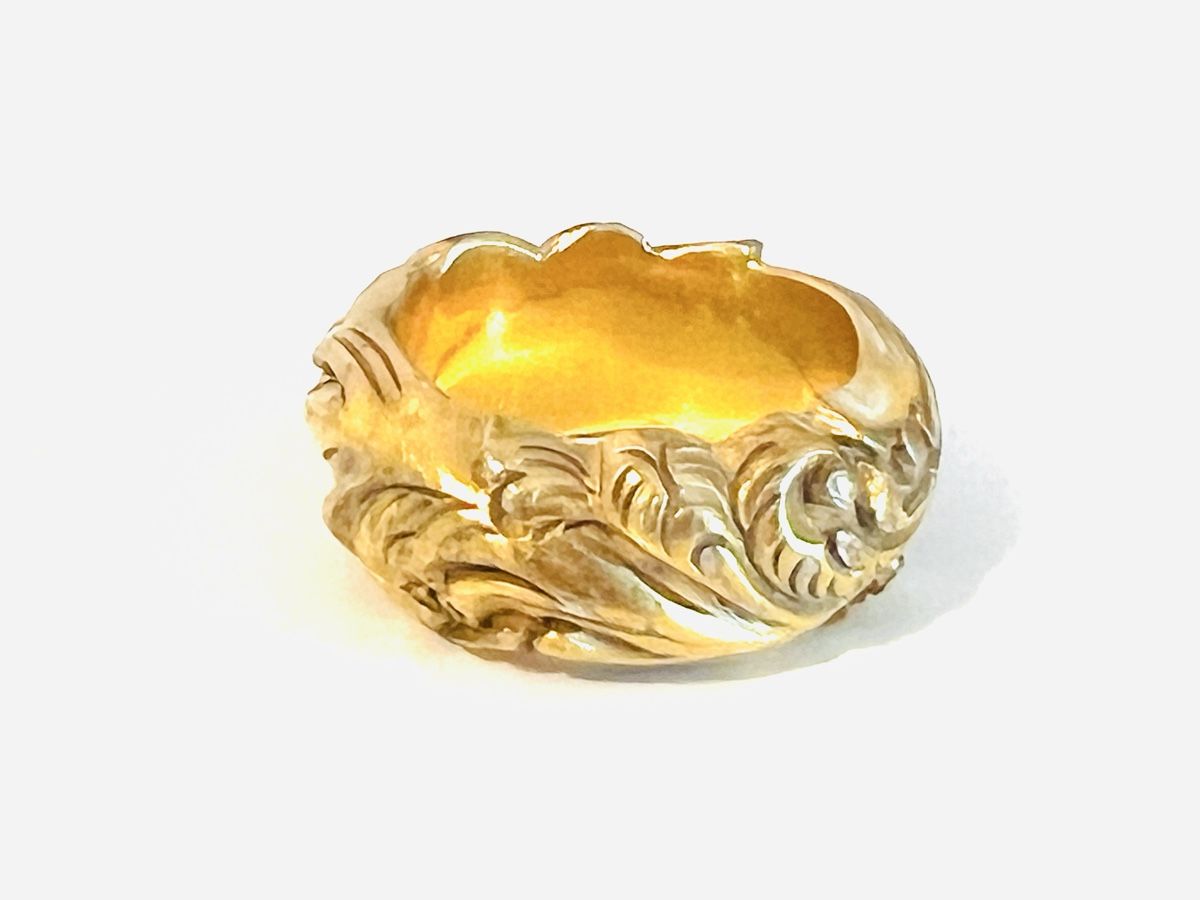 Anelli: Luxurious 18K Gold Plated Silver Ring – Usato da Rüschlikon venduto da topswissvintage 2