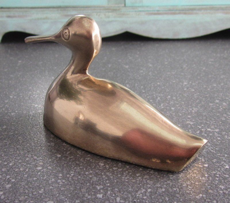 Figuren: Vintage Messing Ente, Briefbeschwerer, Deko – Gebraucht aus Bischofszell von raika 3