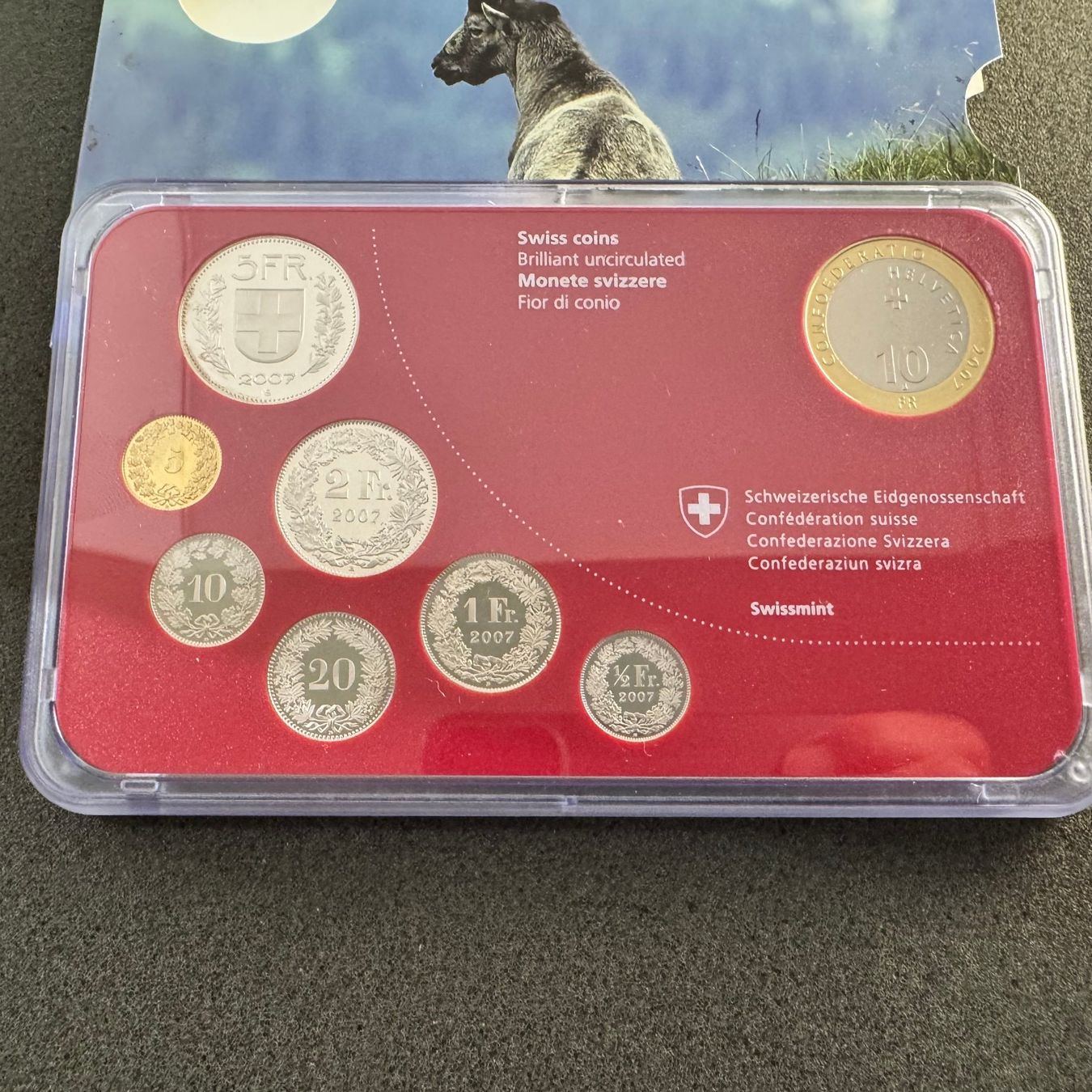 Tutti le monete: Münzsatz Schweiz Steinbock 2007 stgl – Usato da Reitnau venduto da Coinhouse 1