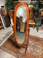 Vintage Standspiegel mit Holzrahmen