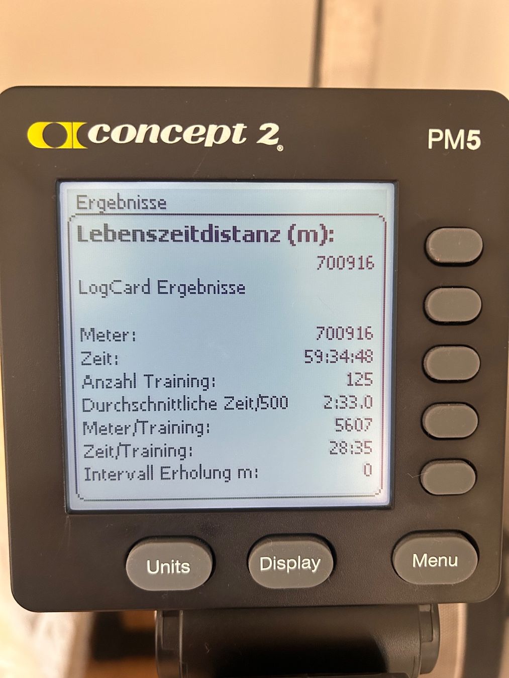 Concept 2 Hometrainer: Rudergerät concept 2 PM5 – Gebraucht aus Horw von ire_xsj6 3
