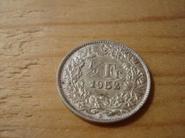 (D2) 1/2 Franken 1952 VZ