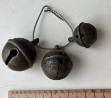 Tierglocken Schellen Messing 3 Stück antik
