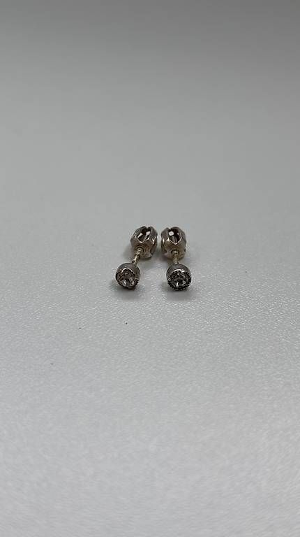 Orecchini pendenti & Orecchini a lobo: Silber Ohrstecker mit Zirkon mit Gewindeverschluss – Usato da Baden venduto da Chrisenft 1