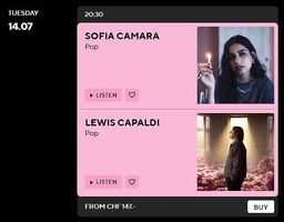 Sofia Camara - Lewis Capaldi Montreux Jazz Festival
