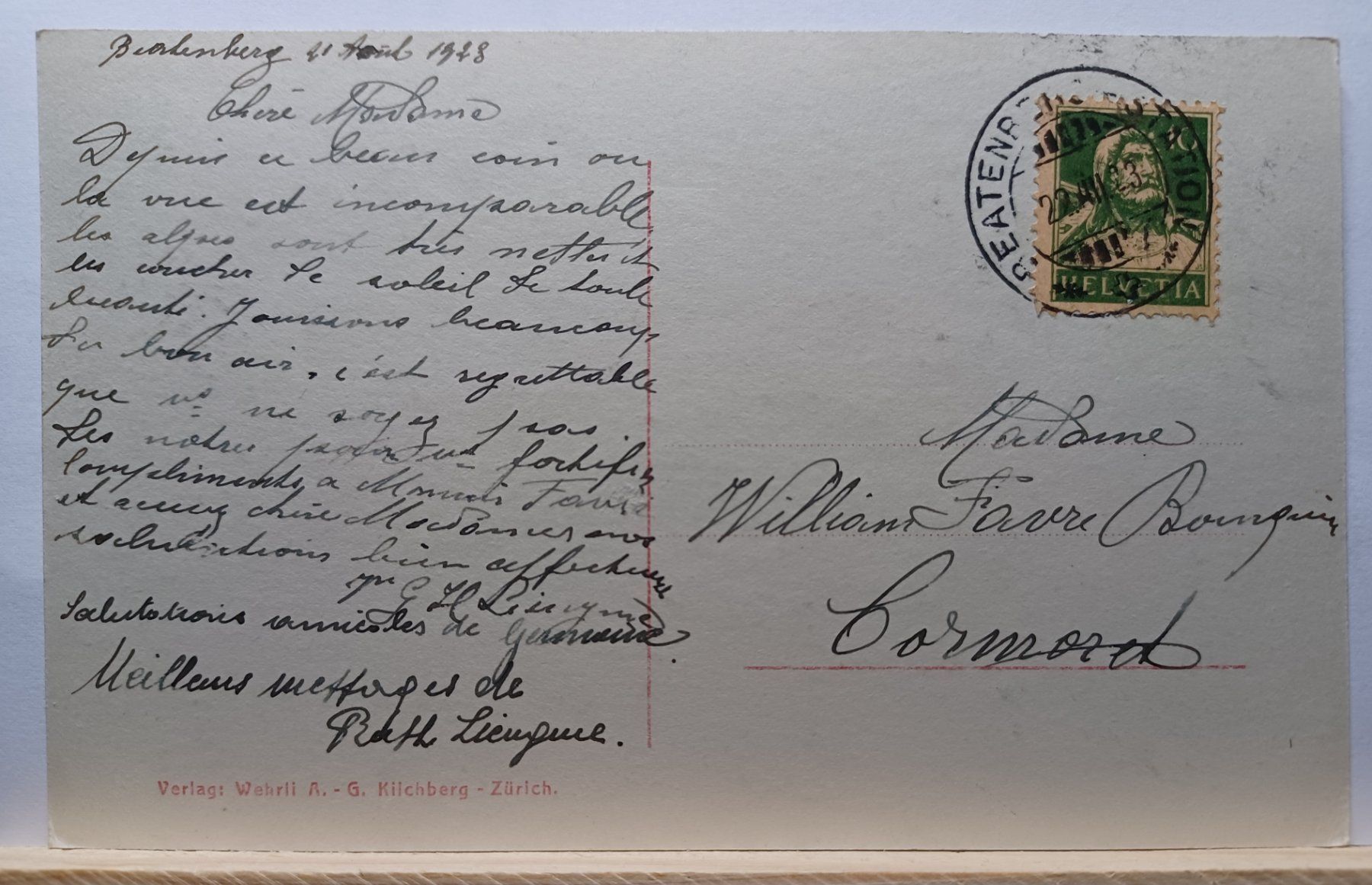 Cartes postales: BE, No. 27359, Beatenberg, 1923 – D'occasion à Aarau Rohr par mgvw 1