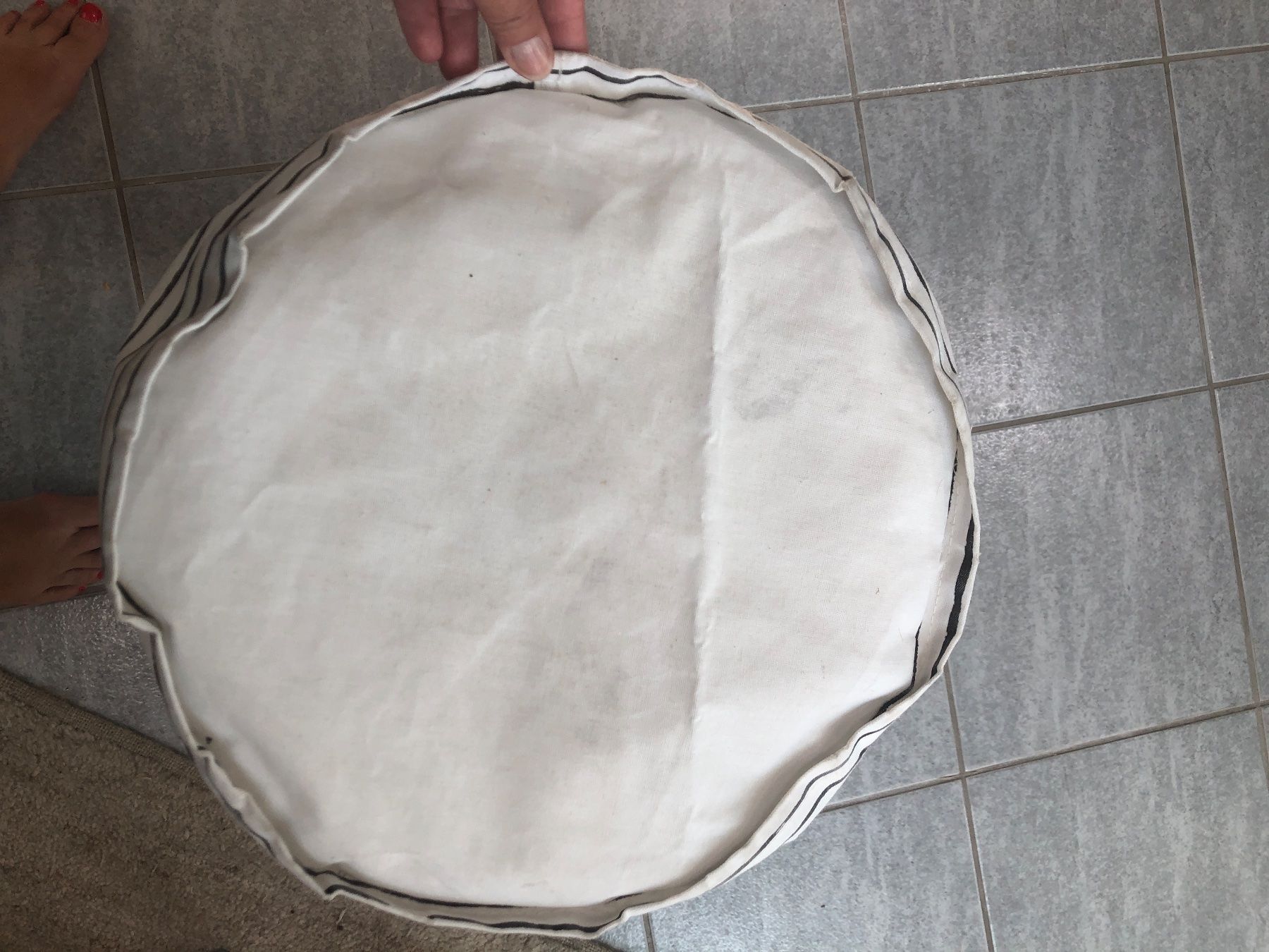 Ikea Cesti per biancheria: Wäschekorb gestreift, weiss/blau mit Tragegriff – Usato da Arlesheim venduto da leyRum4.5 2