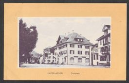 Unterägeri Dorfplatz mit Balkenstempel Unterägeri