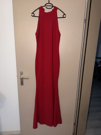 Elegantes rotes Sommer-Abendkleid von Club London Gr. 40