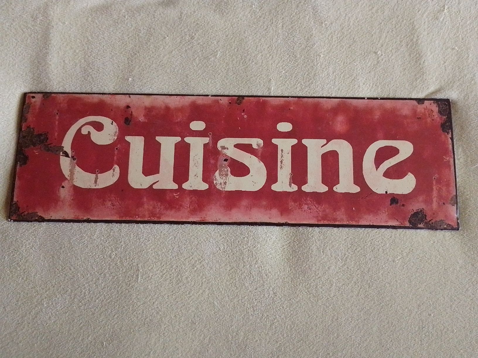 Schilder: Plaque métal CUISINE – Gebraucht aus Gumefens von izalala