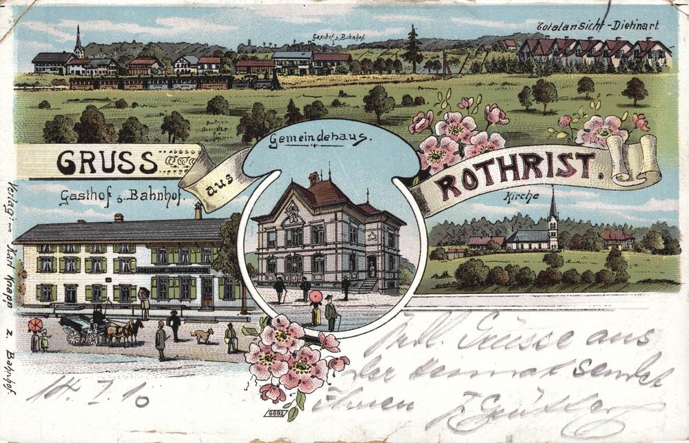 Gruss aus Rothrist, Gasthof z. Bahnhof, Gemeindehaus Kaufen auf Ricardo
