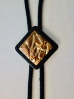 Bolo Tie Western Krawatte Cowboy Country USA Leder Kupfer