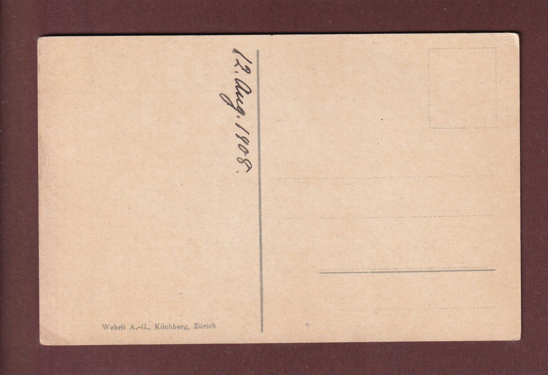 Ansichtskarten: RAGAZ - Taminafall - 1908 – Gebraucht aus Pully von nicecards-shop 1