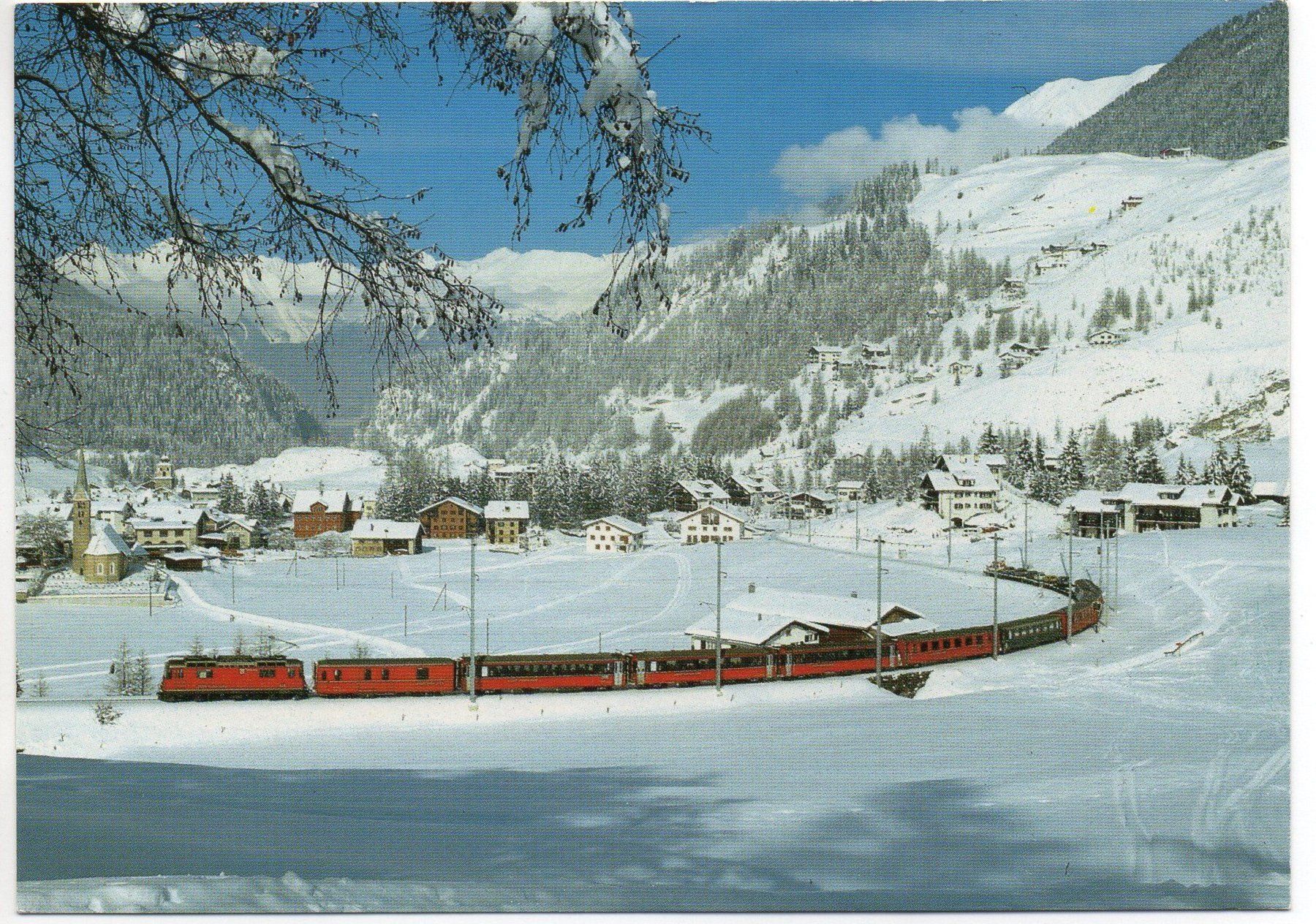 Cartoline postali: BERGÜN Berninabahn – Nuovo (secondo la descrizione) da Jona venduto da philajona