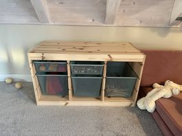 IKEA TROFAST Aufbewahrungsregal aus Holz inkl. Boxen