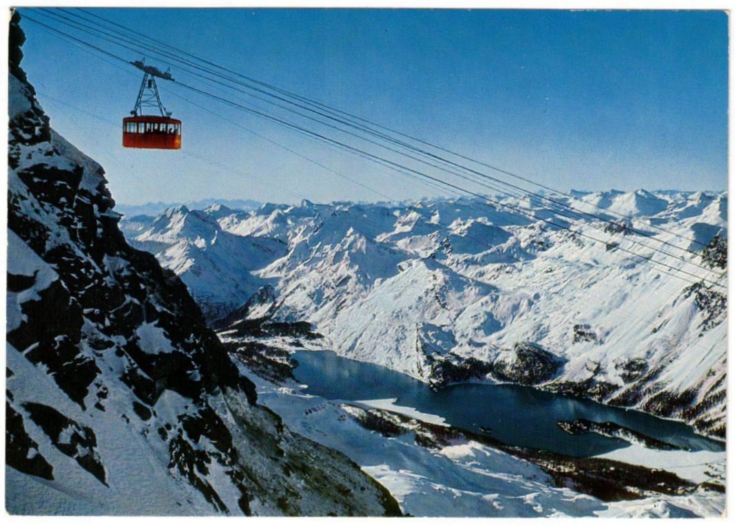 Ansichtskarten: Silvaplana - Luftseilbahn Corvatsch – Gebraucht aus Binningen von Mountainrider