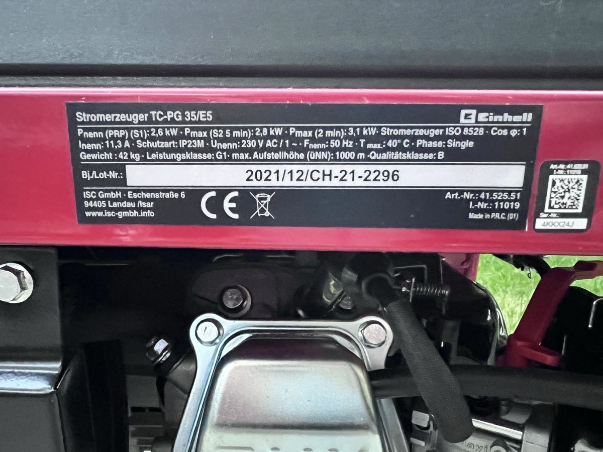 Einhell Stromgeneratoren: Stromerzeuger Einhell TC-PG 35/E5 230V – Neu (gemäss Beschreibung) aus Thun von Angiade 4