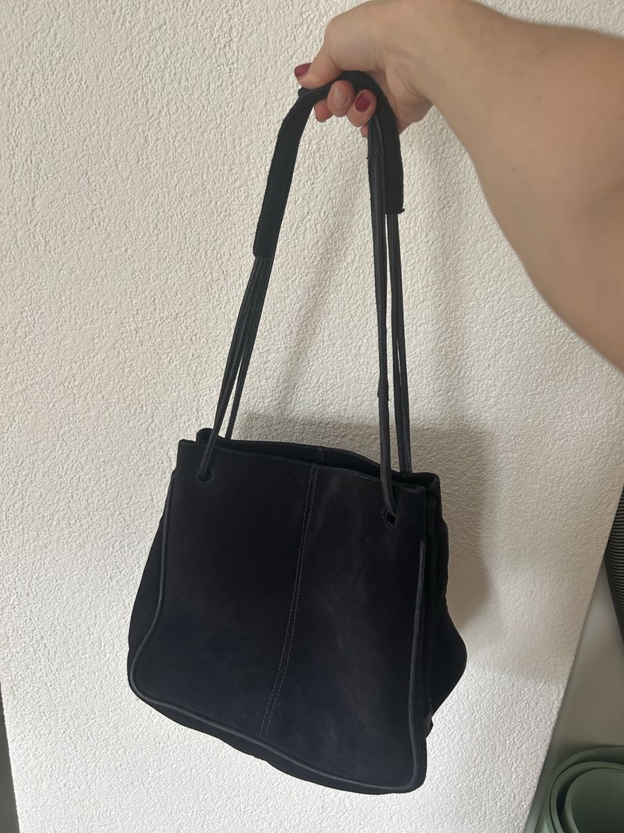Mjus Borse da donna: Dunkelblaue Wildledertasche von Mjus – Usato da Aarberg venduto da lep_qc92 6