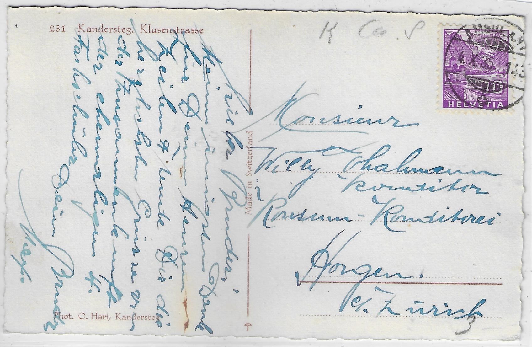 Cartoline postali: Kandersteg - Klusenstrasse – Usato da Ettingen venduto da Kartenplanet 1