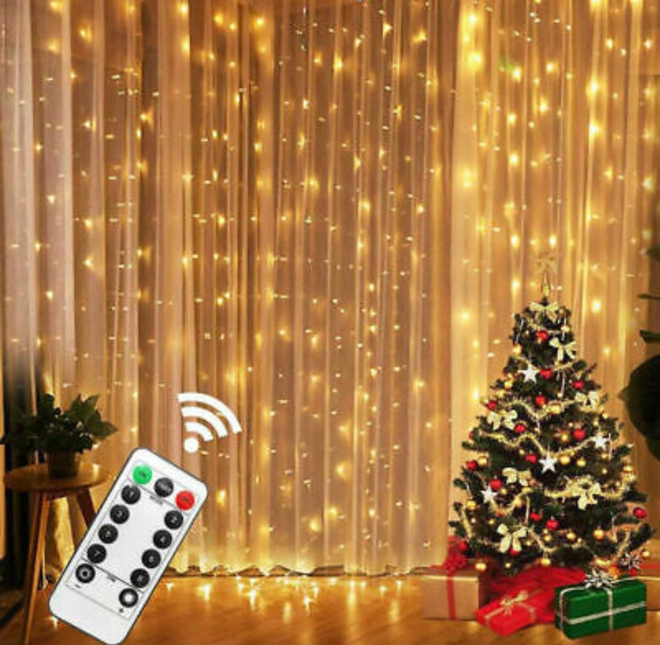 Lichterketten & Leisten: + LED Lichtervorhang3x2mLichternetz.Fenster warmweiss – Neu und originalverpackt aus Amriswil von JaJa-Express