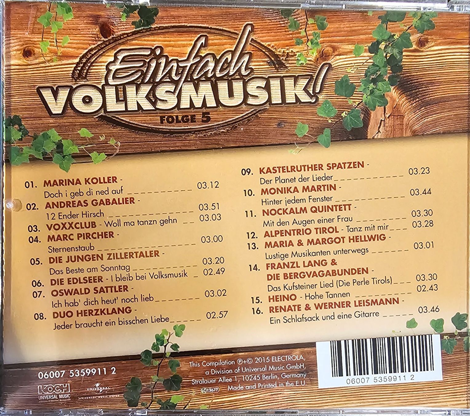 CD: Various - Einfach Volksmusik Folge 5 – Usato da Wahlen b. Laufen venduto da Cg10 2
