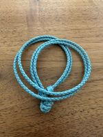 Lederarmband geflochten, hellblau, 1mal getragen