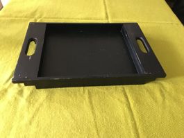 Service  Holztablett mit 2 Griffen