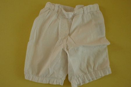 Weisse Hosen mit rosa Mäschchen, Gr. 68