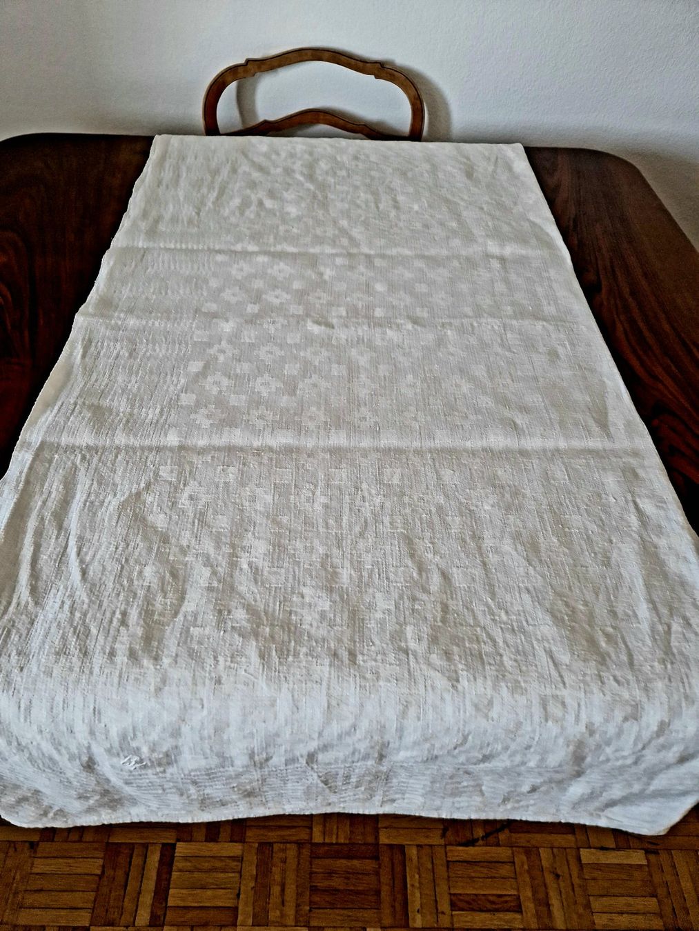 Altra biancheria da tavola: Antike Tischdecke Leinendamast Monogramm CK – Usato da Bern venduto da Antikbatik 1