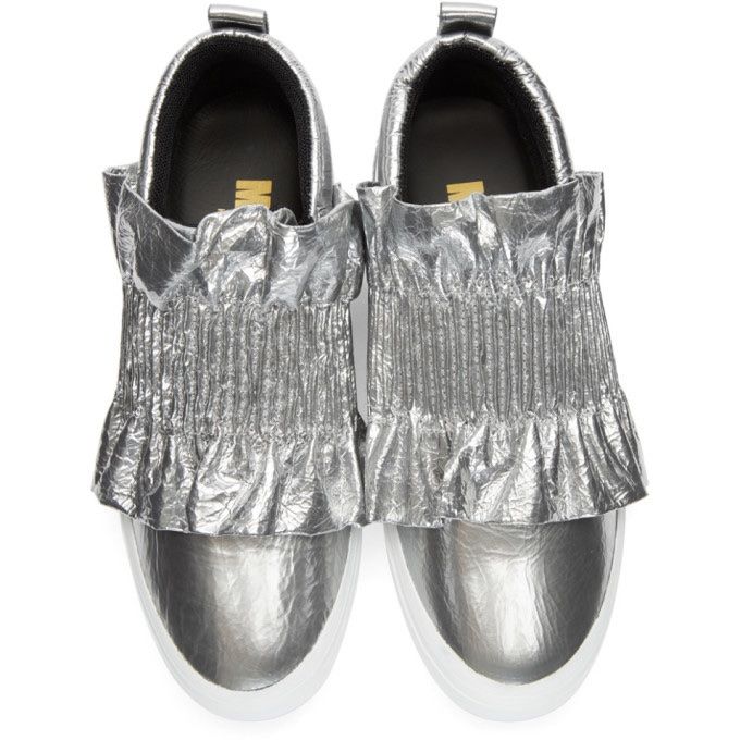 MSGM Scarpe da donna: MSGM Sneaker 41 Leder Silber NP 590 CHF – Nuovo (secondo la descrizione) da Zuerich venduto da Moochie