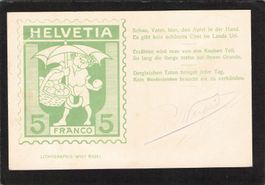 Walterli - Tellbueb Postkarte aus der Zeit um 1890,13.1.1908
