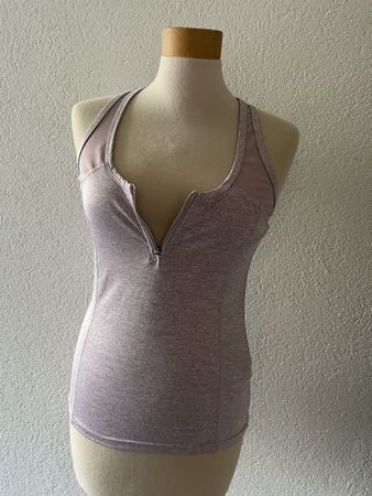 Workout Tanktop Damen Grösse 40Lavendelmeliert mit Reissver