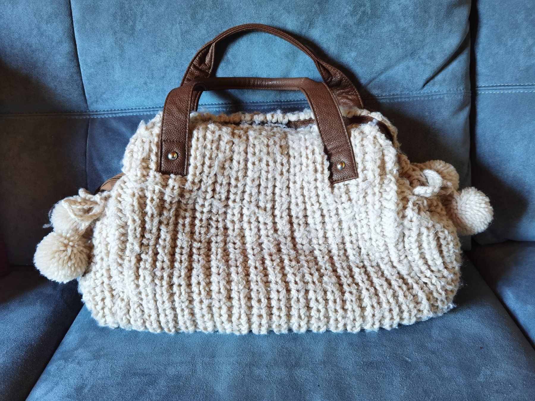 Borse da donna: Gestrickte, hellbraune Handtasche Claire's – Usato da Goldingen venduto da YouAreMySunshine