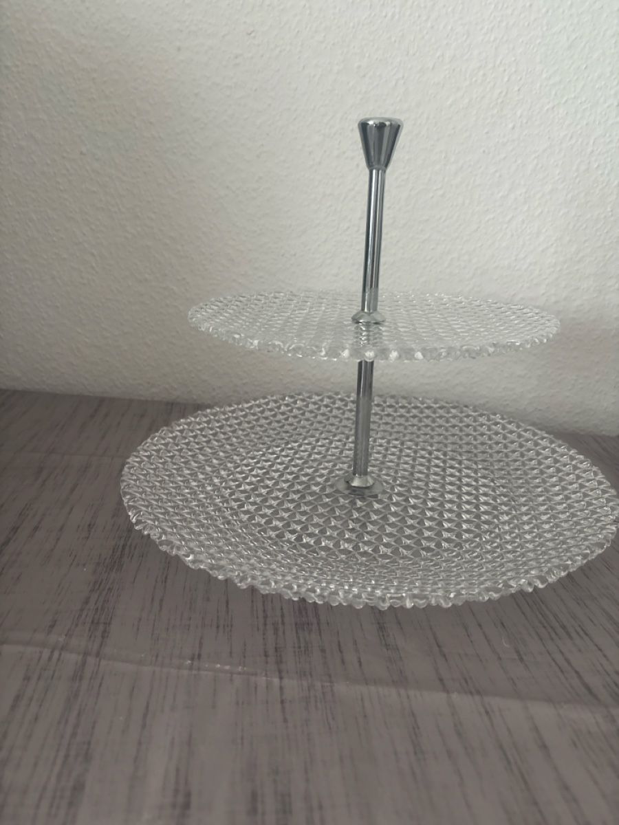 Servierplatten: Etageplatte Glas, Servierplatte, Obstteller, Neuwertig – Neu und originalverpackt aus Wallisellen von ASZT 1