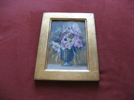 Blumenbild im Goldrahmen