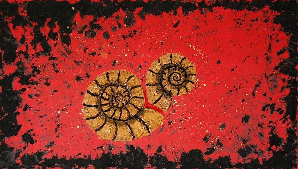 Dipinti: Acrylbild Ammoniten – Usato da Romanshorn venduto da Besan