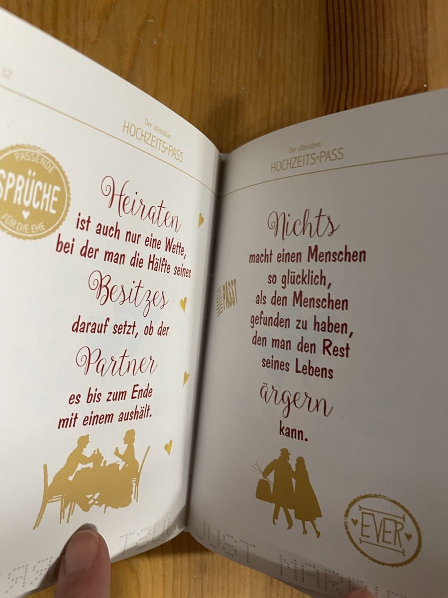 Libri: Hochzeitspass "Just Married" - Der ultimative Hochzeitsplane – Nuovo (secondo la descrizione) da Dietikon venduto da Apel 2