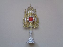 Reliquiar Monstranz sakral goldfarben