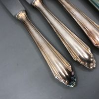 5 Vorspeisemesser versilbert Be-Ba