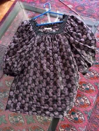 Blouse soie, t. 36-38 marque Nuit Blanche